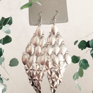 Princess Silver Drop Earrings